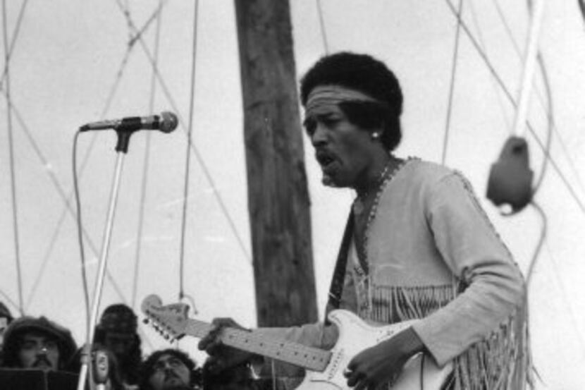   Jimi Hendrix performs at the Woodstock Music Festival in Bethel, Aug. 18, 1969  