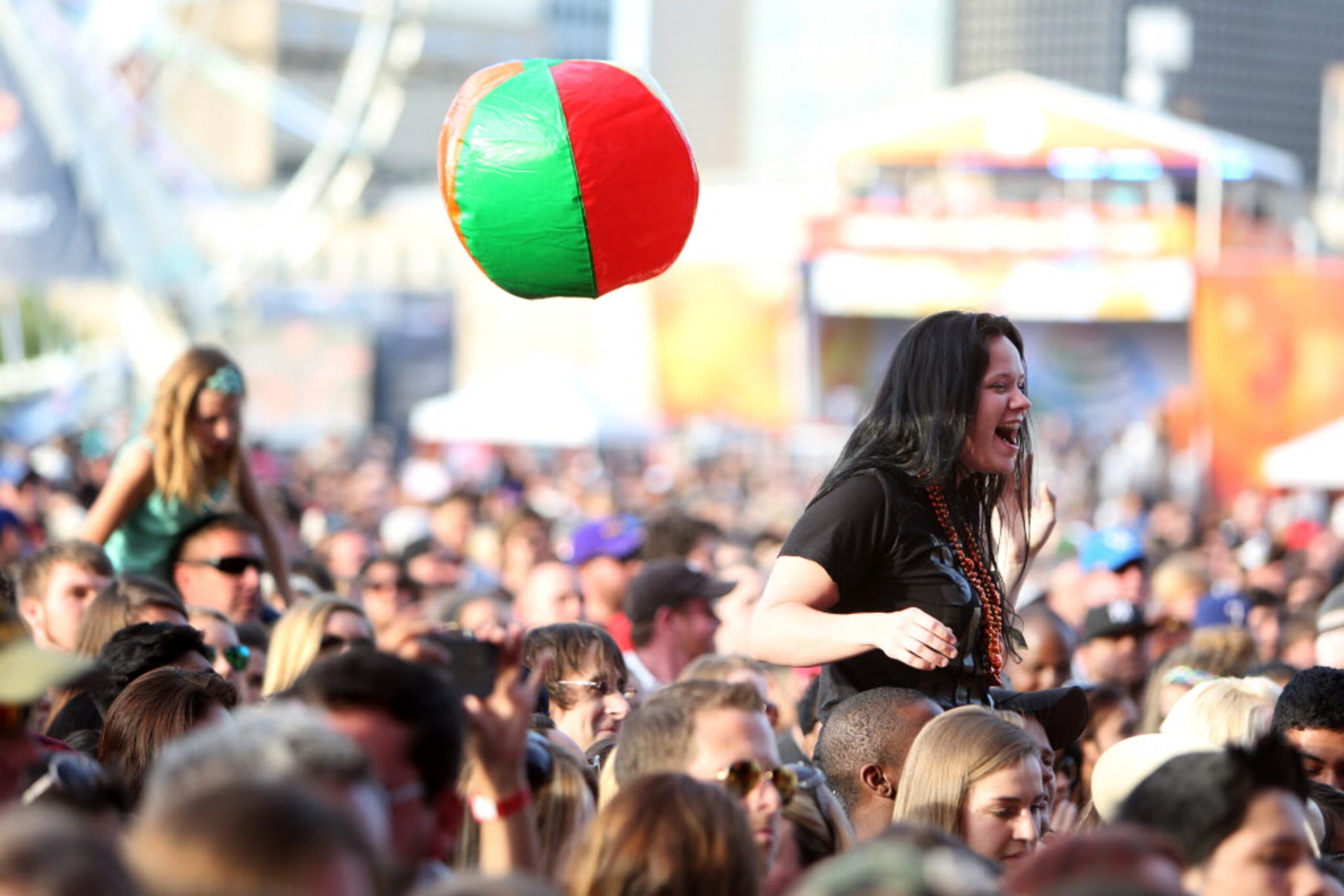 A fan dances to the music as the Eli Young Band performs onstage at the 2014 NCAA March...