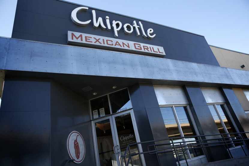 The Chipotle Mexican Grill on North Central Expressway in Dallas on Jan. 15, 2016. 