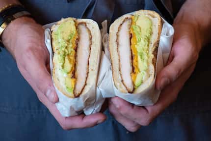 Is a bagel a sandwich? Y'all better believe it. Here's Shug's ranch bagel: chicken cutlet,...