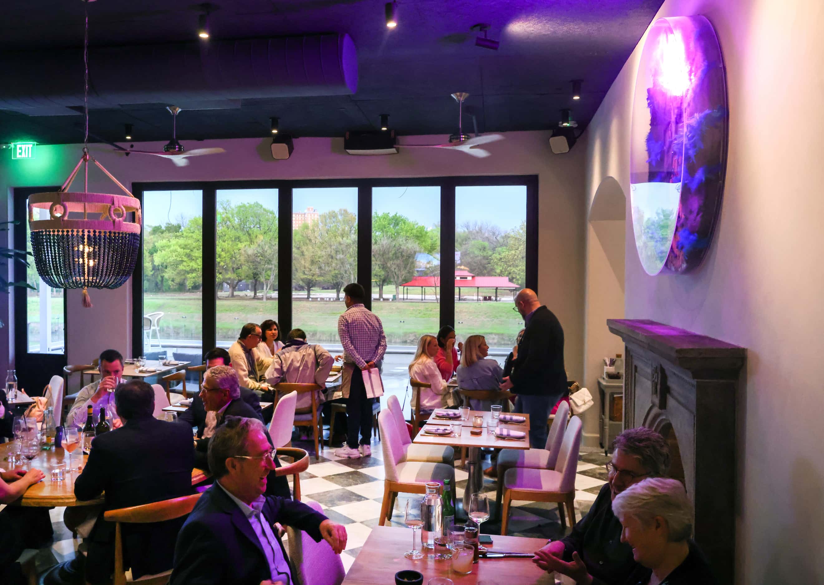 New Fort Worth restaurant Quince has a view of the Trinity River from both its dining rooms.