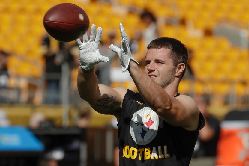 FILE - Steelers wide receiver Ryan Switzer (10) warms up before a game against the Seahawks...