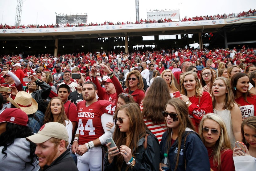 Oklahoma Sooners fans at the Cotton Bowl last year