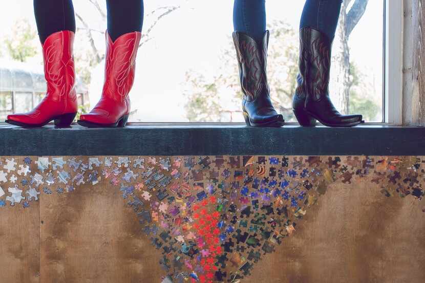 Vegan cowboy boots from Kat Mendenhall will be available for purchase at the Earth Day Texas...