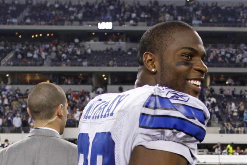 Dallas Cowboys running back DeMarco Murray (29) smiles after the NFL football game against...