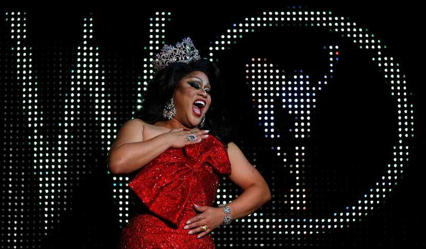 Suzy Wong, Miss Gay America 2016, performs an emotional montage of songs near the end of the...