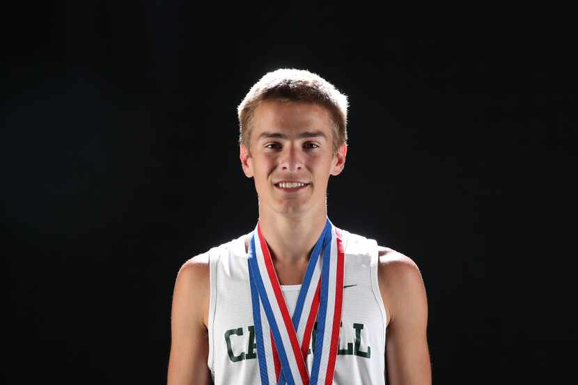 Reed Brown, a Southlake Carroll senior track runner, poses for a photograph at The Dallas...