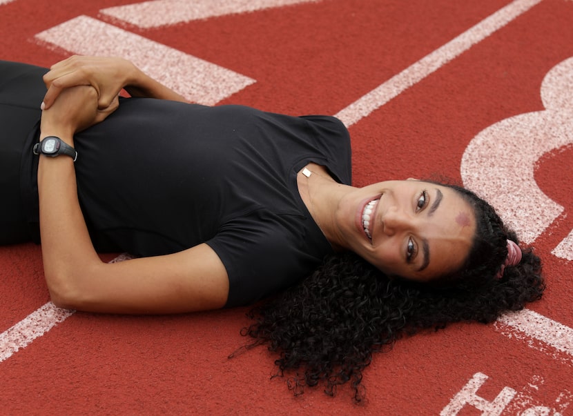 Melissa Gonzalez poses for a photograph at Standridge Stadium in Carrollton, TX, on Jul. 2,...