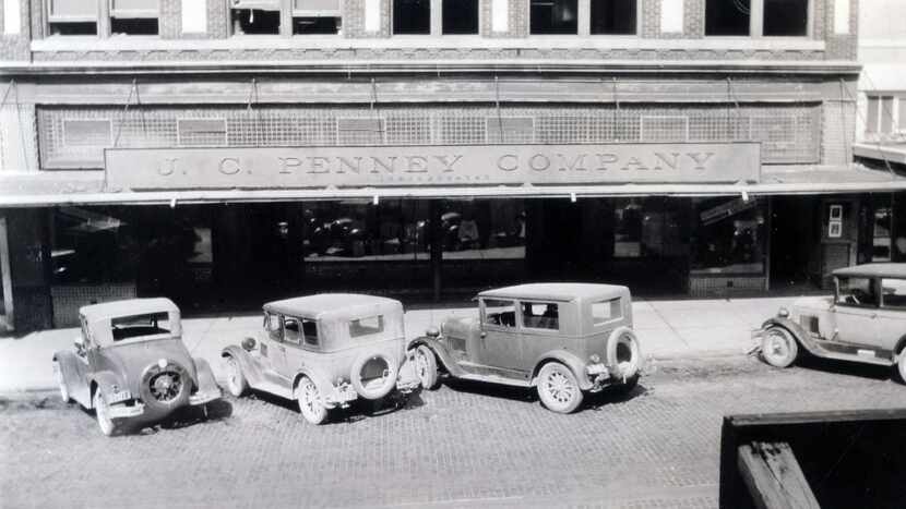 Photo of one of the first J.C. Penney stores opened in Texas. Penney expanded into the state...