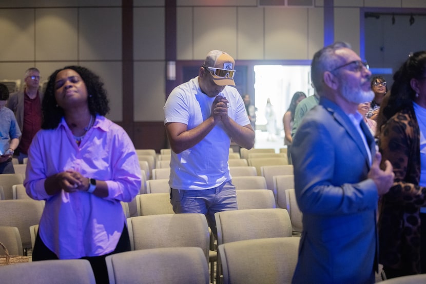 Beckenbauer Franco (center) attends the En Español Worship service at Park Cities Baptist...