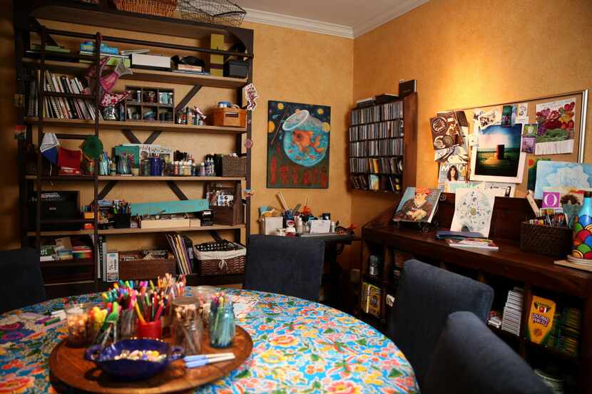 Jill Allison Bryan's creativity space at her home in Dallas