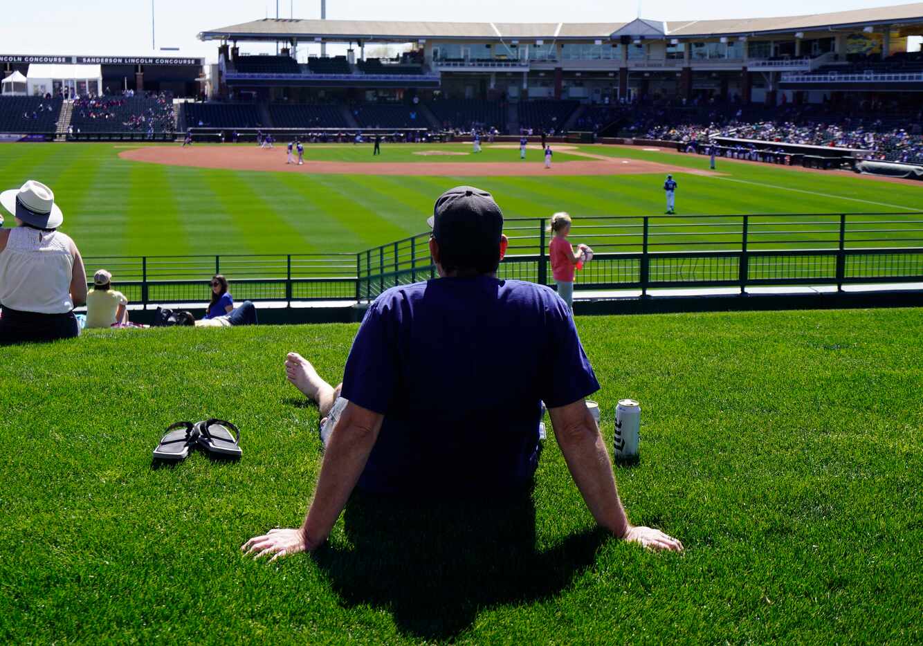 Baseball and their fans are back watching a minor league Spring Training game between the...