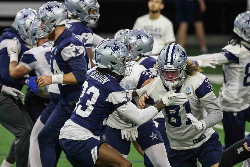 Cowboys' practice at the Ford Center in Frisco on Wednesday, October 27, 2021.
