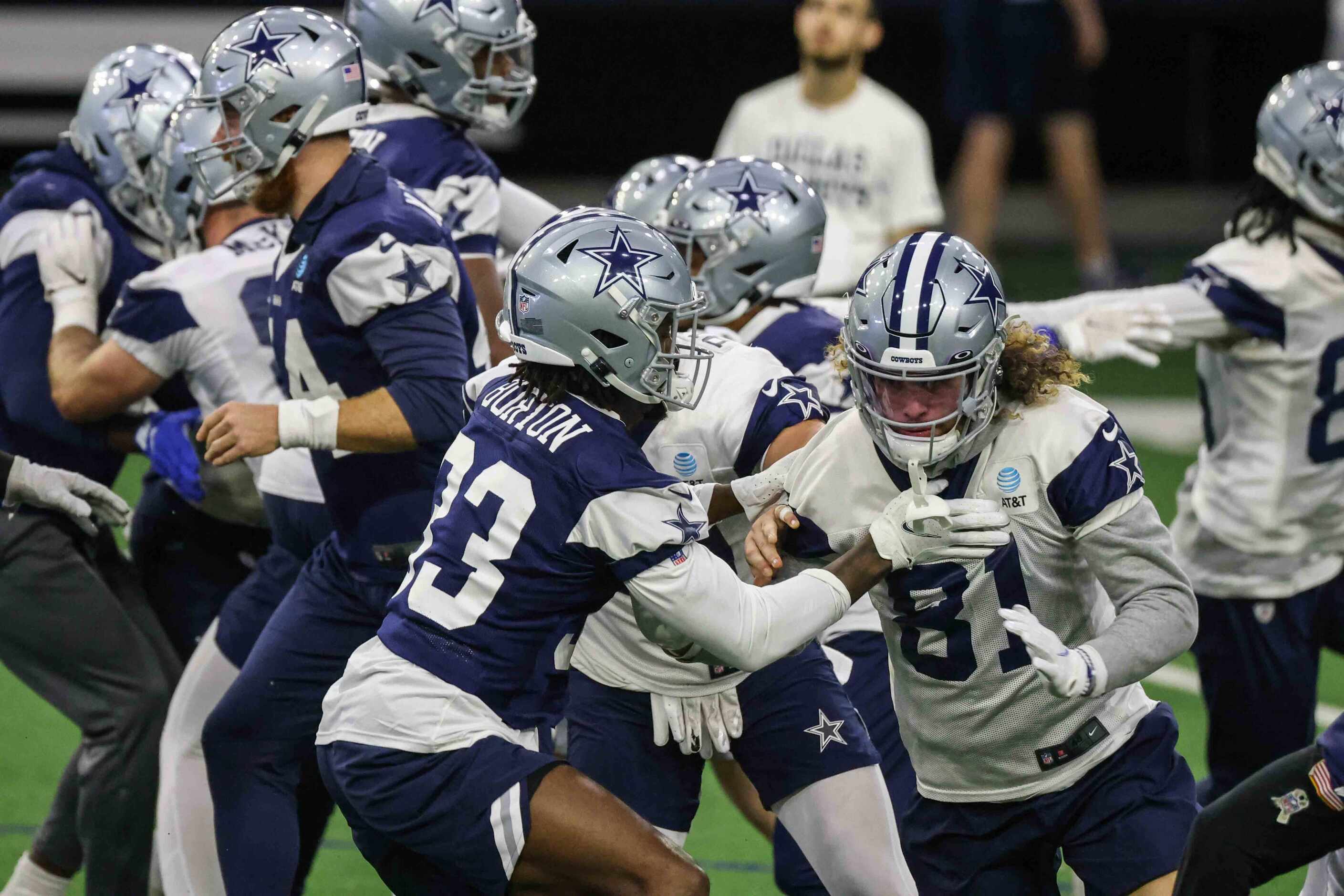 Cowboys' practice at the Ford Center in Frisco on Wednesday, October 27, 2021. (Lola...