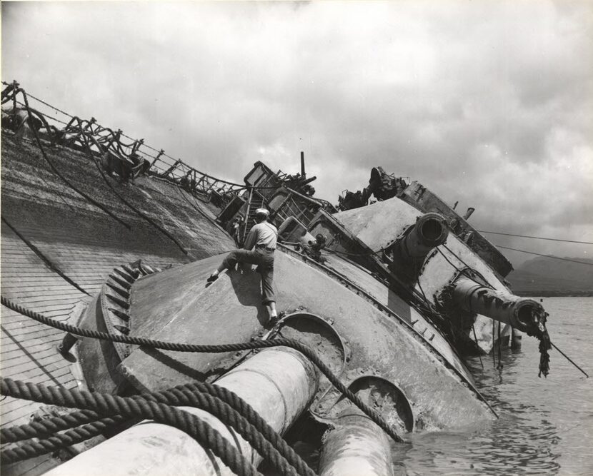 A file photo of the USS Oklahoma