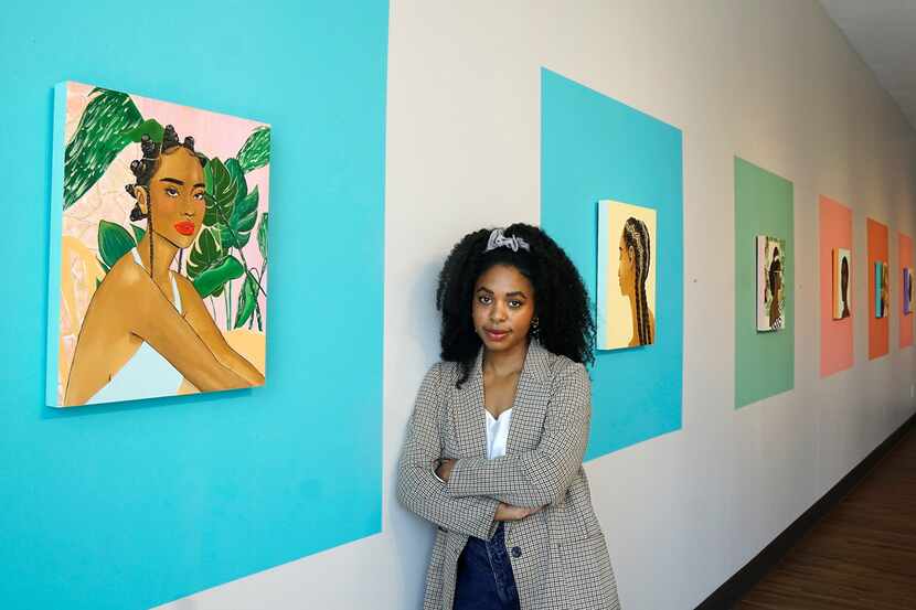 Artist Ari Brielle, whose "Safe Place" was displayed at the Oak Cliff Cultural Center in...