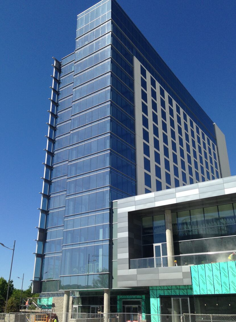 The 15-story Renaissance Hotel in Legacy West opens in June.