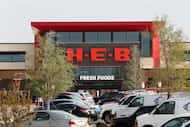 H-E-B store located in Allen at 575 E Exchange Pkwy in October 2023.