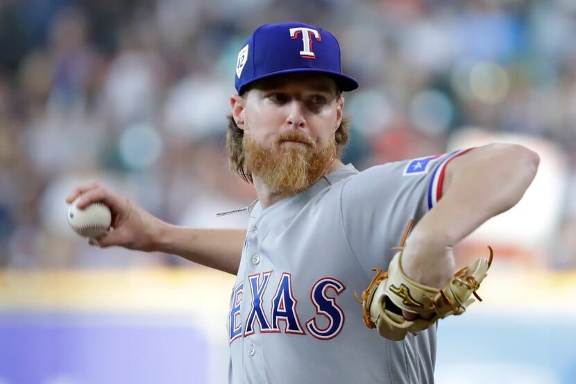 Rangers starter Jon Gray exits game vs. Houston after taking comeback line  drive to arm