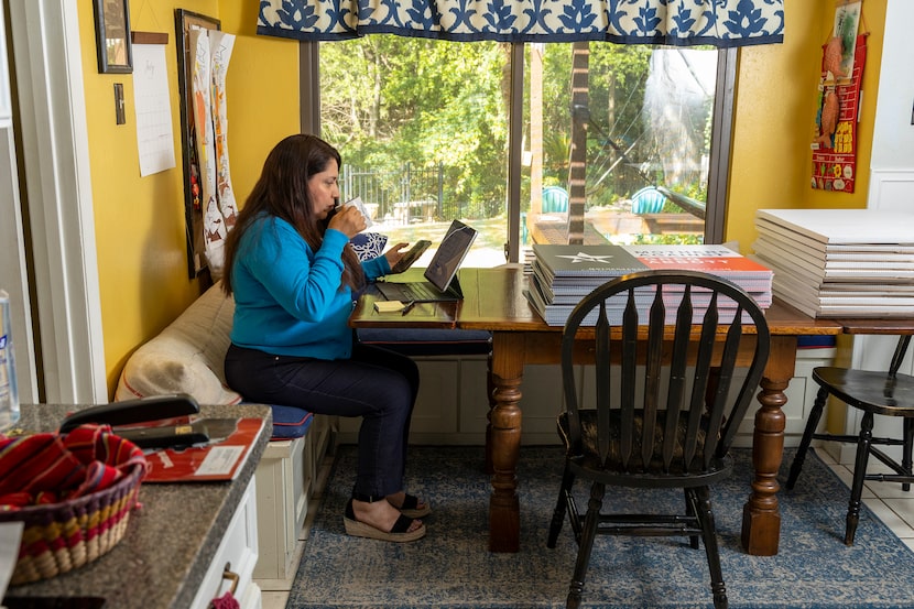 Nancy Thompson, whose Mothers Against Greg Abbott PAC formed in February, runs the operation...