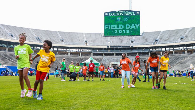 Students competed in 2019 as the Dallas Stars Foundation hosted the annual Field Day for St....