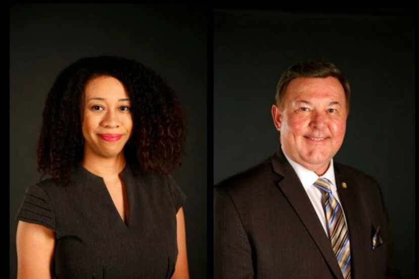 Dominique Torres y Rickey Callahan, candidatos a concejal por el distrito 5, que abarca...