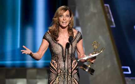 Allison Janney accepts the award for outstanding supporting actress in a comedy series for...