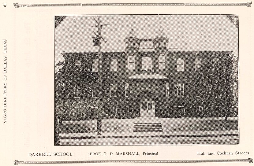 A photo believed to have been taken about 1930 of the B.F. Darrell School at 3212 Cochran...