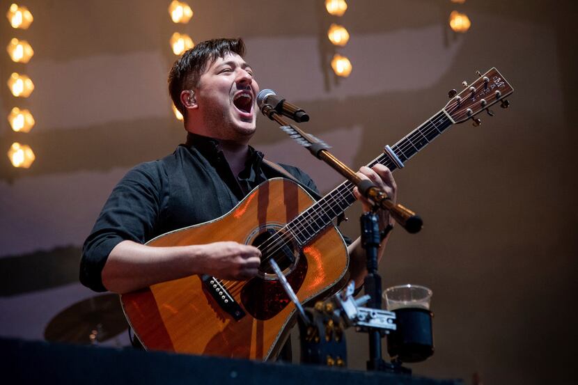 Marcus Mumford of Mumford & Sons performs at the BottleRock Napa Valley Music Festival at...