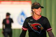 Melissa shortstop Caigan Crabtree during a high school softball game against McKinney North...