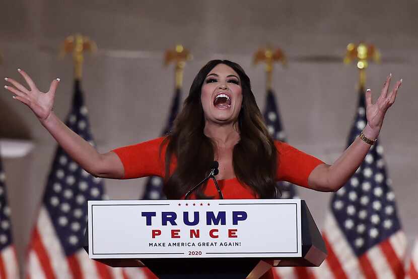 Kimberly Guilfoyle speaks during the first day of the Republican convention at the Mellon...