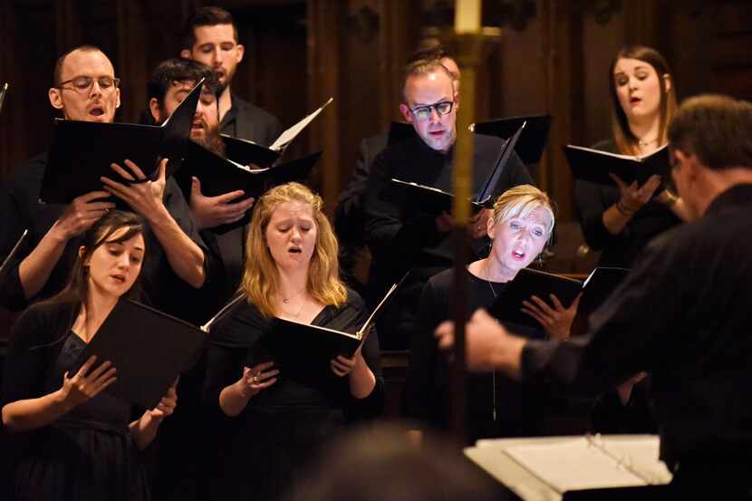 The Chamber Choir Incarnatus, directed by Scott Dettra, performs at the Church of...