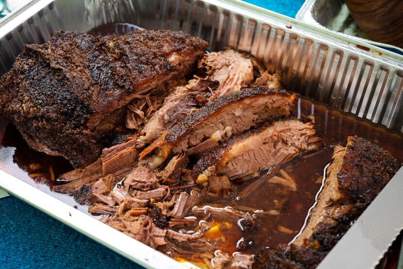 Lahore Brisket prepared by Chef Usama Khalid during a PunjabiTex BBQ popup at Sweet Pass...