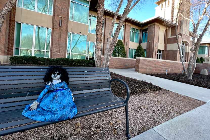 The City of Keller found "Vicki M," short for a "Victorian Murder Doll," outside its town...