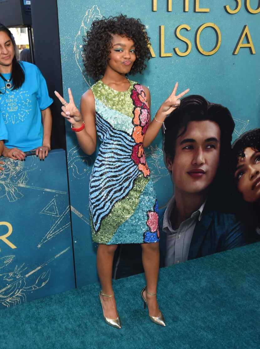 US actress Marsai Martin arrives for the premiere of "The Sun Is Also a Star" at the Pacific...