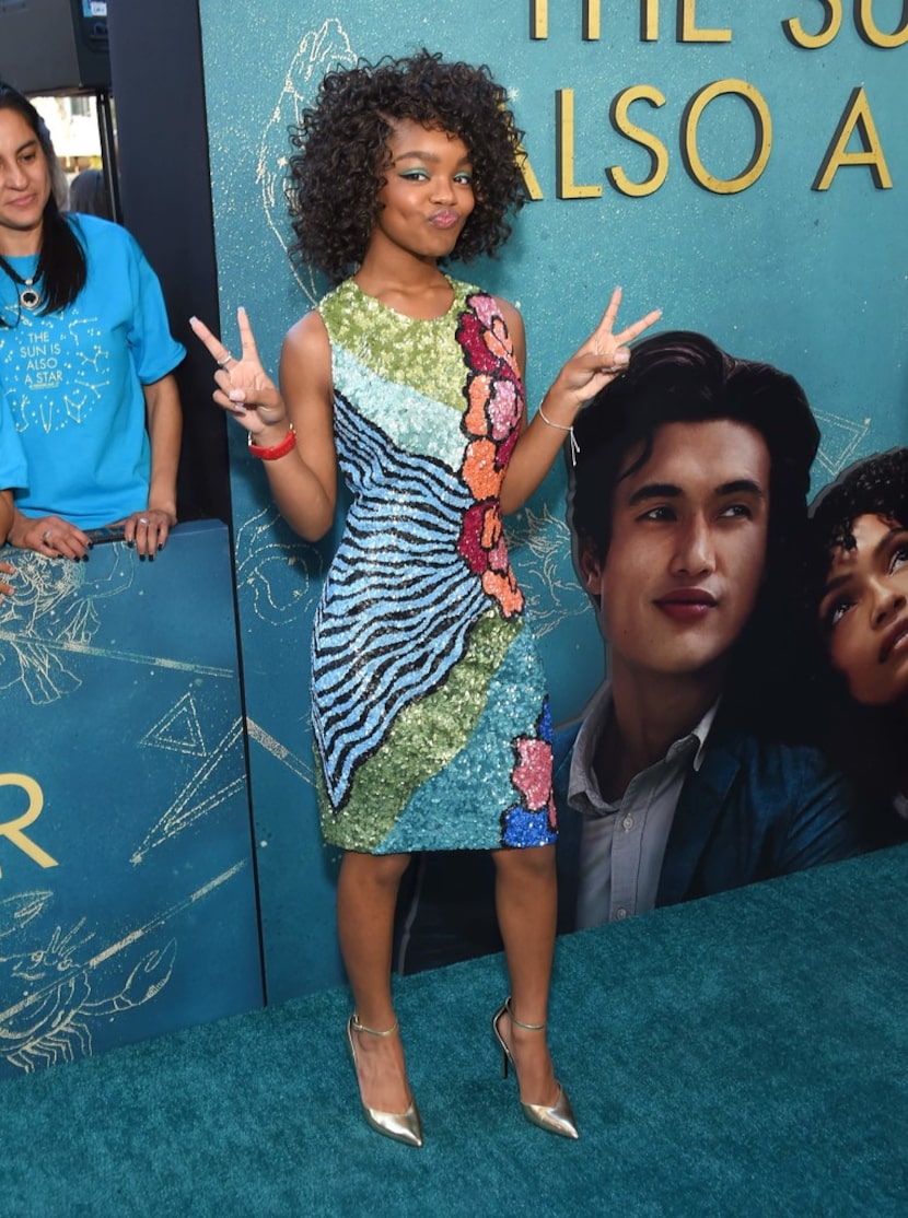 US actress Marsai Martin arrives for the premiere of "The Sun Is Also a Star" at the Pacific...