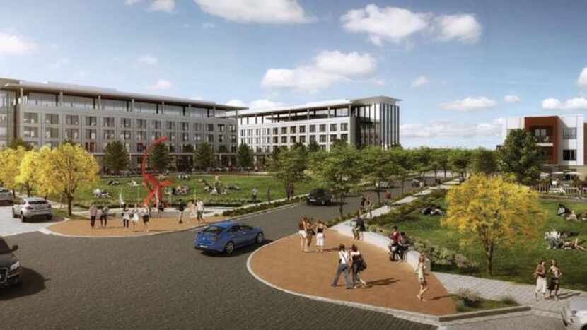 Two office buildings are planned in the Hall Park Richardson project.
