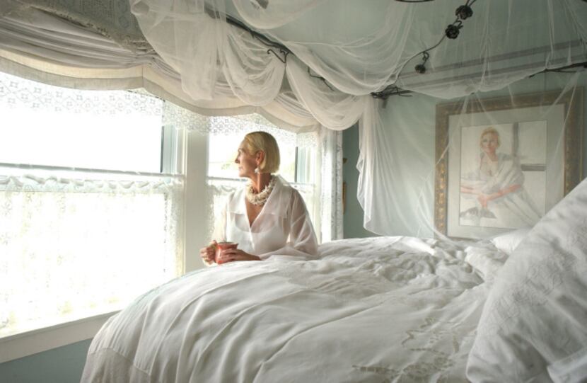 Pandora de Balthazar says being cocooned in heirloom, freshly laundered linens contributes...