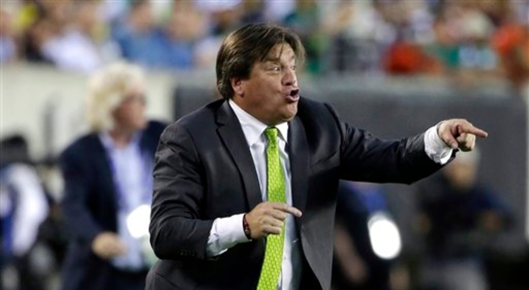 El DT de la selección mexicana Miguel Herrera durante la final de la Copa Oro de CONCACAF...