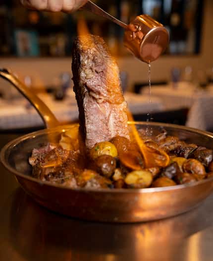 Bistecca alla Fiorentina is on the menu at Dolce Riviera when it reopens May 12, 2022, in...