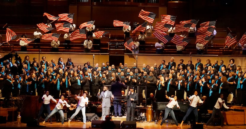 A 200-member choir sang old and new songs during the Black Music and the Civil Rights...