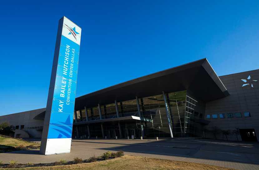 The main entrance to the Kay Bailey Hutchison Convention Center is seen on Monday, Feb. 5,...