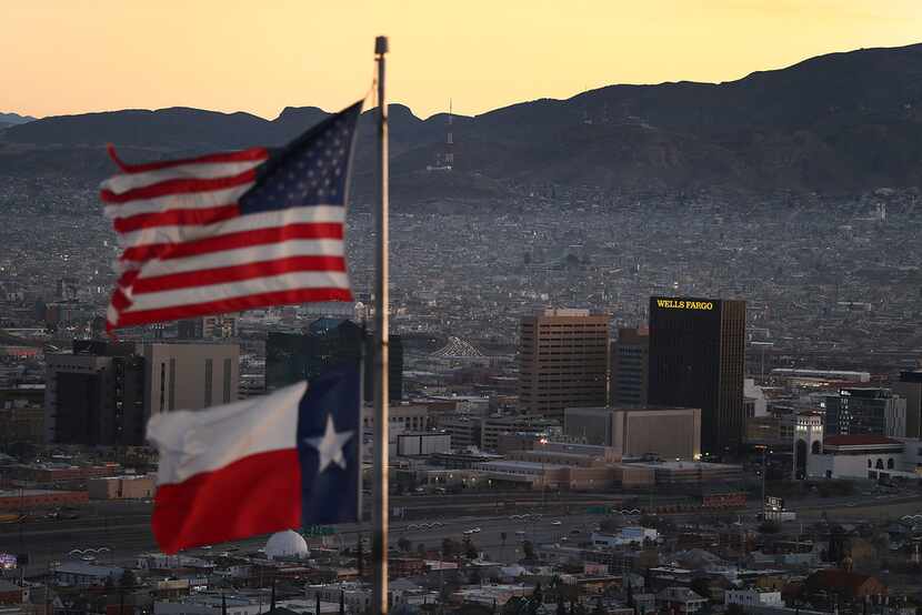The skyline of El Paso and Ciudad Juarez, Mexico, is seen on Jan. 19, 2019 in El Paso. 