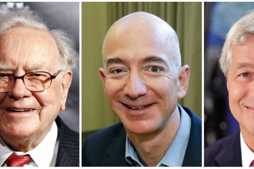 This combination of photos from left shows Warren Buffett on Sept. 19, 2017, in New York,...