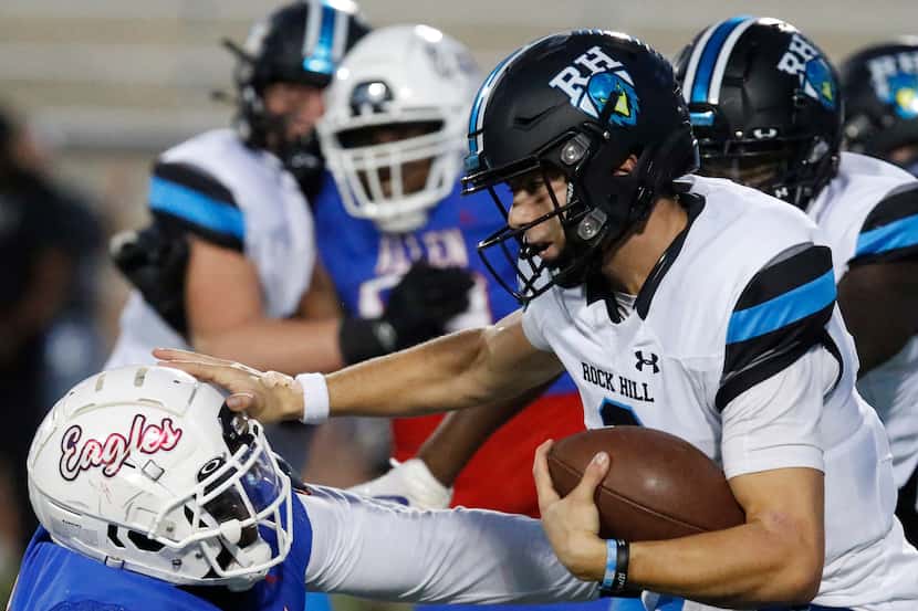 Rock Hill High School quarterback Kevin Sperry Jr. (9)  threw for 1,527 yards and nine...