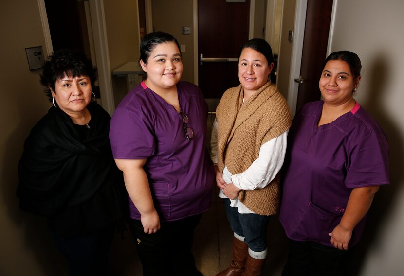 Brother BillÕs Helping Hand clinic staff includes Leticia Balderas (left), receptionist;...