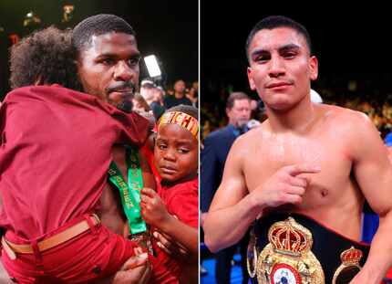 Dallas-area boxers Maurice Hooker (left) and Vergil Ortiz Jr. (right).