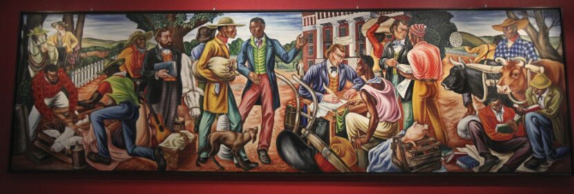 The Talladega murals, which are considered Hale Woodruff's greatest artistic achievement,...