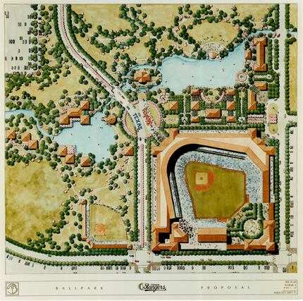 The above image shows some of the land which Arlington's sports authority took possession of...