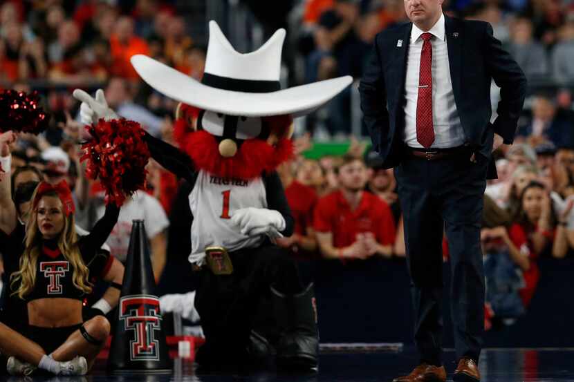 Texas Tech Red Raiders head coach Chris Beard looks on in a game against the Michigan State...